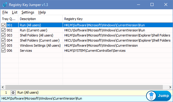 Registry Key Jumper v1.3