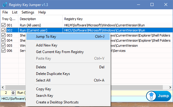 Registry Key Jumper v1.3