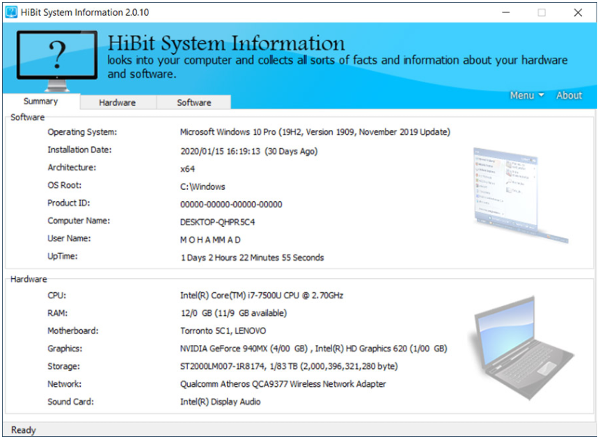 HiBit System Information