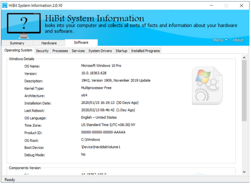 HiBit System Information