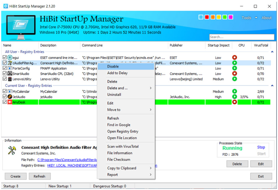 HiBit Startup Manager