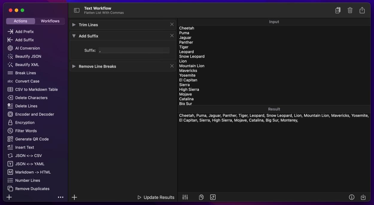 Text Workflow