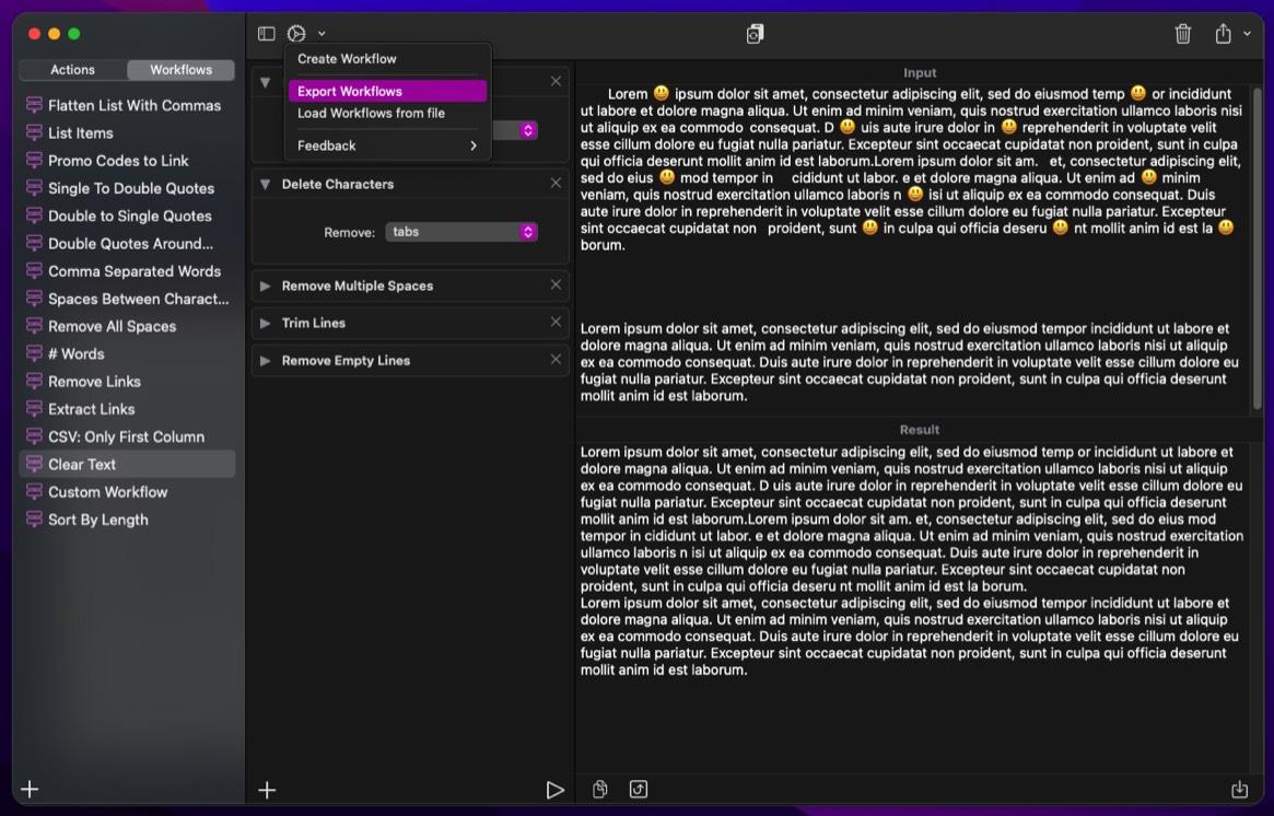 Text Workflow