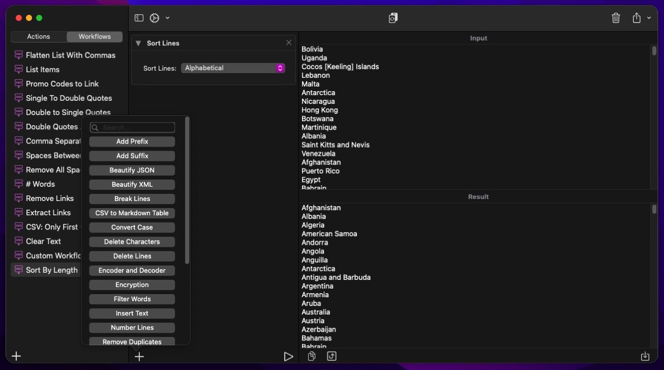 Text Workflow
