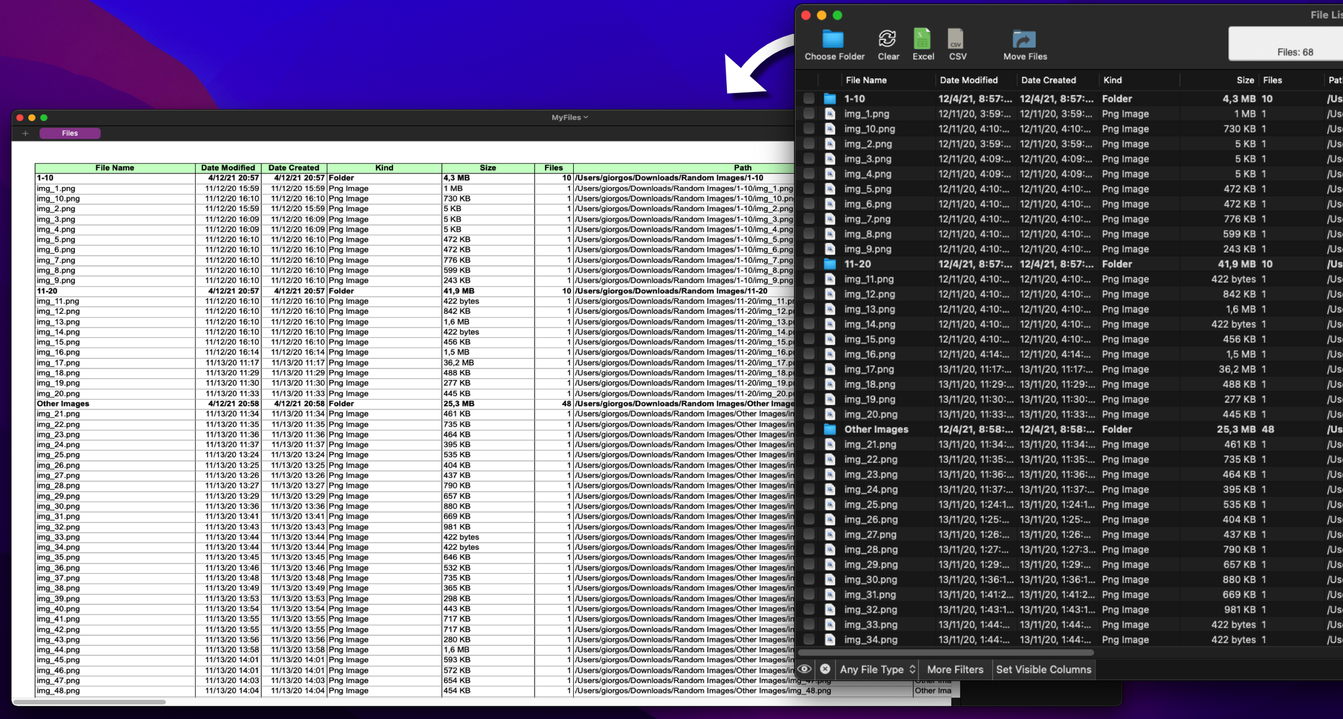File List Export