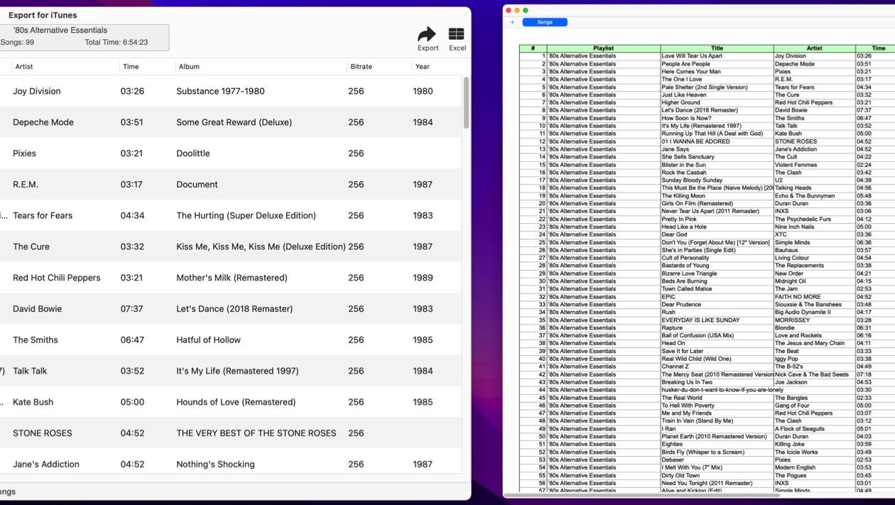 Export for iTunes