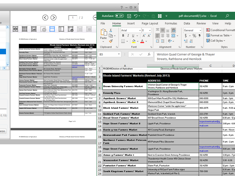 Lighten PDF to Excel Converter