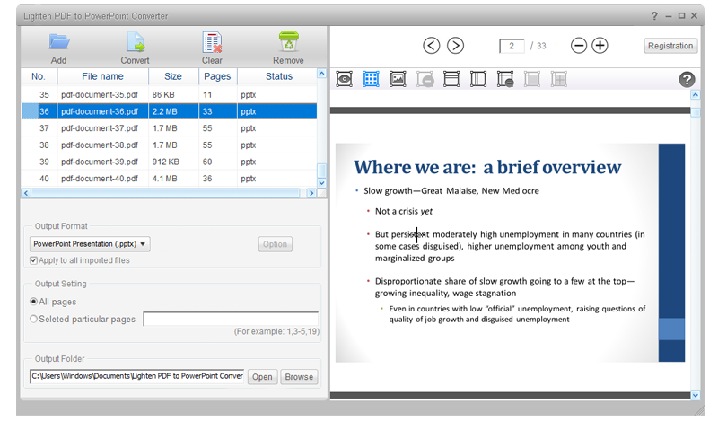 Lighten PDF To PowerPoint Converter